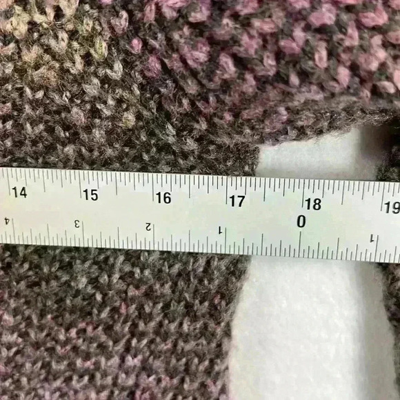 prAna Knit Tunic Sweater Women’s Sz M Purple/Black/Gray Acrylic/Poly/Wool - Picture 9 of 10